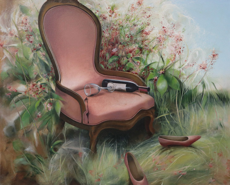 GARDEN TOAST, oil on canvas, 34 X 42&quot;, 2021