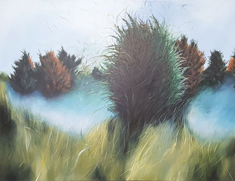 HIDING PLACES oil on canvas, 40” x 52”	, 2015